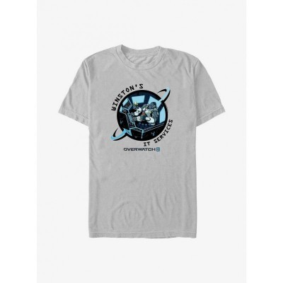 Overwatch 2 Winston's IT Services Silver T-Shirt - Men