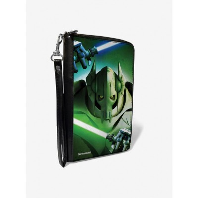 Star Wars Clone Wars Grievous Lightsaber Premium Vegan Leather Wallet