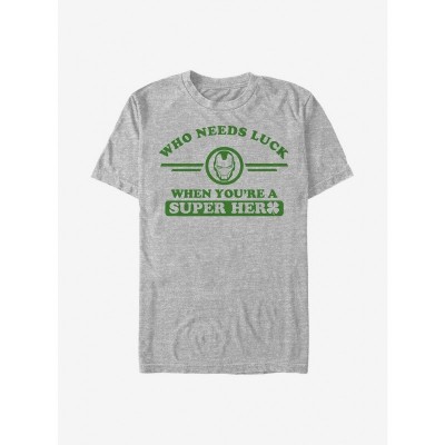 Marvel Grey Iron Man Iron Clover T-Shirt for Men