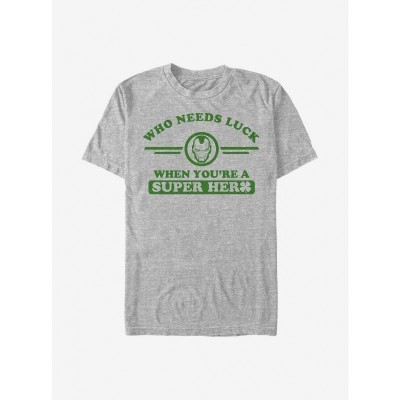 Marvel Grey Iron Man Iron Clover T-Shirt for Men