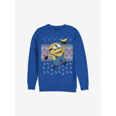 Minion Banana Holiday Sweatshirt - Blue Men's