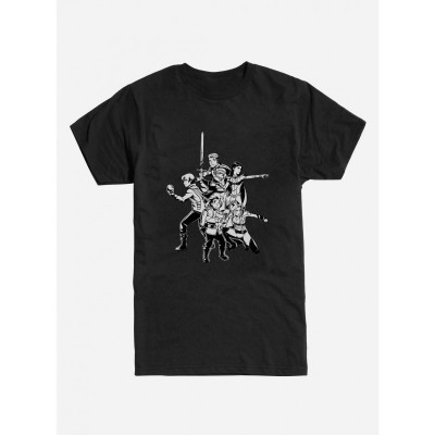 The Dragon Prince Characters Printed Men's Black T-Shirt