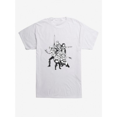 The Dragon Prince Characters Printed Men's Black T-Shirt