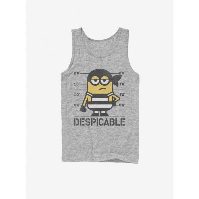 Minion Despicable Me Cotton Grey Tank Top for Men