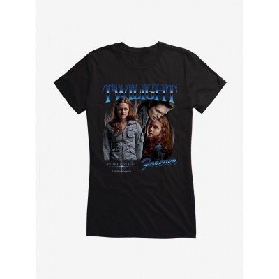 Twilight Saga Edward Bella Graphic Tee for Girls - Black