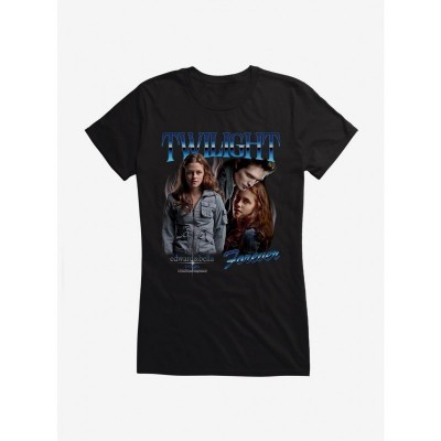 Twilight Saga Edward Bella Graphic Tee for Girls - Black