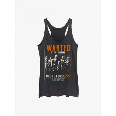 Star Wars Bad Batch Wanted Clones Girls Tank Top - Black