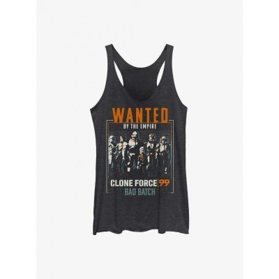 Star Wars Bad Batch Wanted Clones Girls Tank Top - Black