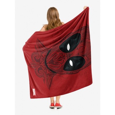 Marvel Deadpool Flourishing Silk Touch Throw Blanket