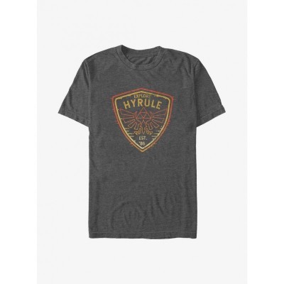 The Legend of Zelda Hyrule Camp Big & Tall T-Shirt - Grey