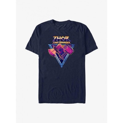 Marvel Thor Mjolnir and Stormbreaker Lightweight T-Shirt - Blue Men's