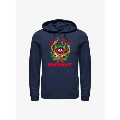 Disney Animal Muppets Holiday Blue Hoodie for Men