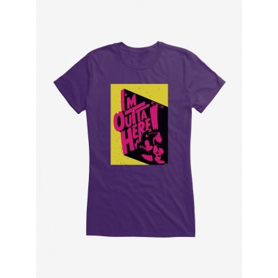 Sonic The Hedgehog Girls T-Shirt I'm Outta Here Graphic Tee
