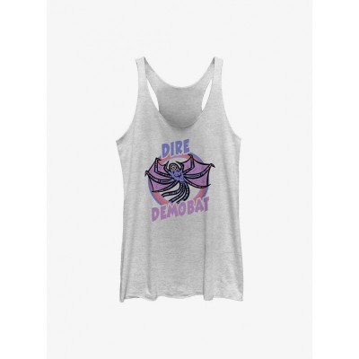 Stranger Things Inspired Girls Dire Demobat Tank Top - White