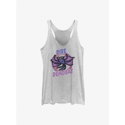 Stranger Things Inspired Girls Dire Demobat Tank Top - White