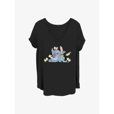 Disney Lilo & Stitch Plus Size T-Shirt for Girls - Black