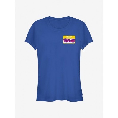 Marvel's Spider-Man Into The Spider-Verse Name Tag Grey T-Shirt for Girls
