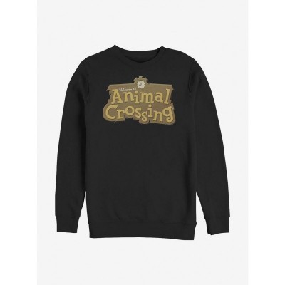 Animal Crossing Logo Unisex Crew Sweatshirt - Black