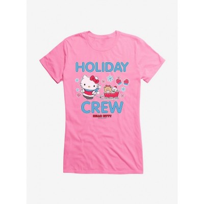 Hello Kitty Holiday Girls Lightweight Cotton Sled T-Shirt