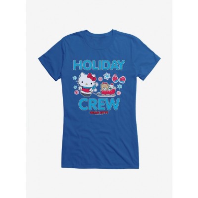 Hello Kitty Holiday Girls Lightweight Cotton Sled T-Shirt