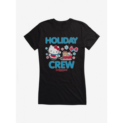 Hello Kitty Holiday Girls Lightweight Cotton Sled T-Shirt