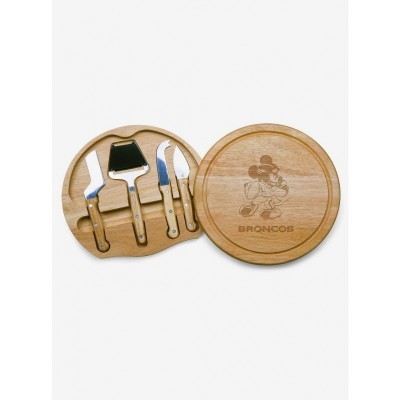 Disney Mickey Mouse NFL Denver Broncos Cheese Board & Tools Set