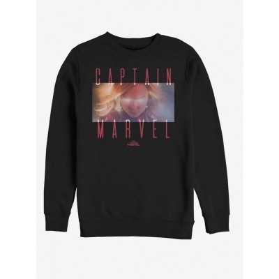 Captain Marvel's Glow-In-The-Dark Sweatshirt - Men's Black
