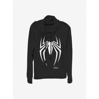 Marvel Girls' Lightweight Spider-Man Gamerverse Long-Sleeve Top - Black