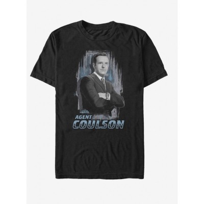 Marvel Captain America T-Shirt - Agent Coulson Design for Men - Black
