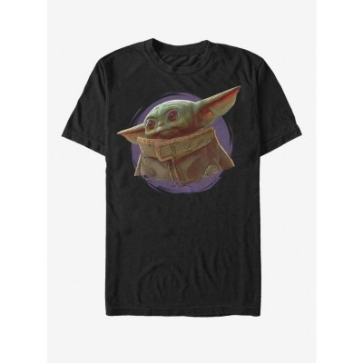 The Mandalorian Child Purple Ball Unisex T-Shirt - Black