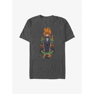 Disney Long Live Jack The Pumpkin King Lightweight T-Shirt - Grey Men's