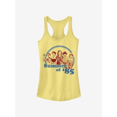 Stranger Things Summer 85 Girls Cotton Tank Top - Yellow