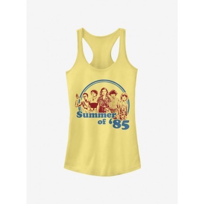 Stranger Things Summer 85 Girls Cotton Tank Top - Yellow