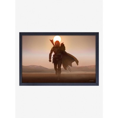 Star Wars Boba Fett Mando Desert Art in MDF Frame