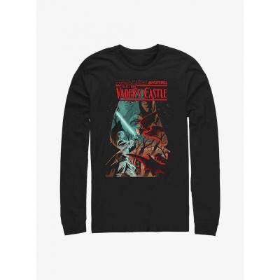 Star Wars Darth Vader Castle Men's Long Sleeve Black T-Shirt