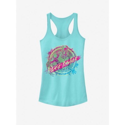 Marvel Girls Neon Black Panther Tank Top - Blue