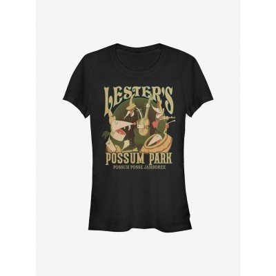 Disney Goofy Movie Lester's Possum Park Girls Lightweight Cotton T-Shirt