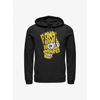 The Simpsons Bart Hoodie - "Don't Have A Cow Man" Black Men's Sweatshirt