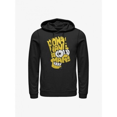 The Simpsons Bart Hoodie - "Don't Have A Cow Man" Black Men's Sweatshirt