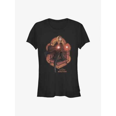 Marvel Girls Marvelous Doctor Strange Multiverse Mandala T-Shirt - Junior Black