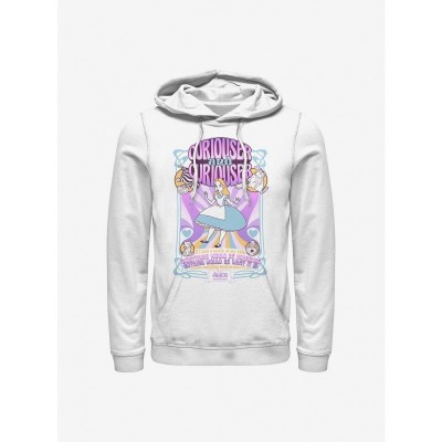 Disney Psychedelic Nouveau Alice In Wonderland Men's White Hoodie