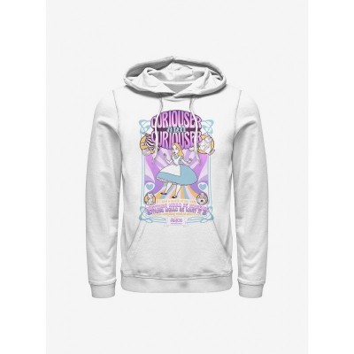 Disney Psychedelic Nouveau Alice In Wonderland Men's White Hoodie