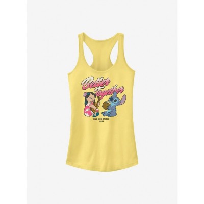 Disney Girls Lilo & Stitch Better Together Yellow Tank Top