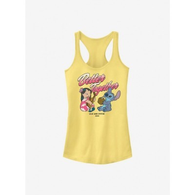 Disney Girls Lilo & Stitch Better Together Yellow Tank Top
