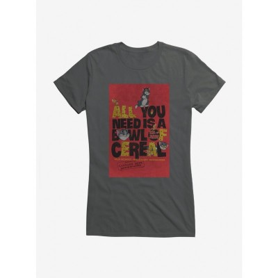 Tom and Jerry Classic Animation Morning Girl's Cotton T-Shirt