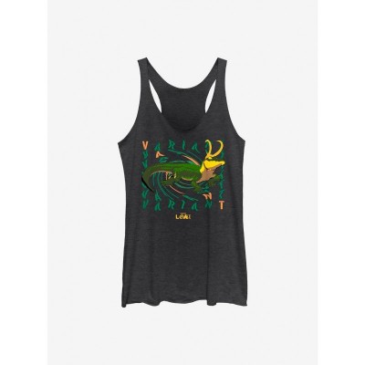 Marvel Loki Deviant Alligator Themed Girls Tank Top - Black
