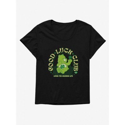Care Bears Good Luck Club Plus Size Scoop Neck Tee for Girls - Black