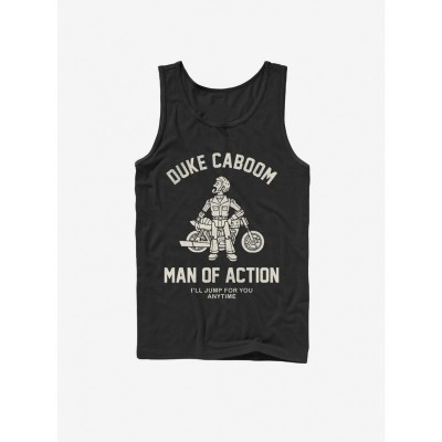 Disney Men's Toy Story Duke Caboom Black Tank Top
