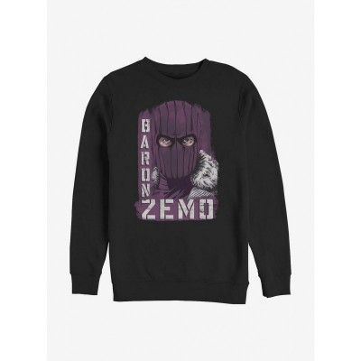 Marvel Falcon Winter Soldier Zemo Crewneck Sweatshirt - Men's Black
