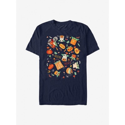 Mandalorian Baby Yoda Candy Hunter T-Shirt - Men's Blue